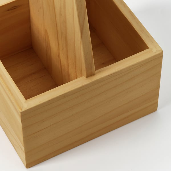 CHOKLADHAJ portable organiser, wood, 12x11 cm