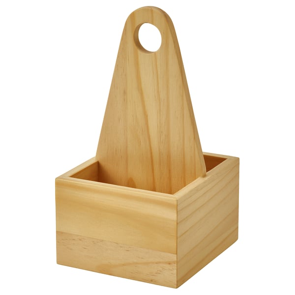 CHOKLADHAJ portable organiser, wood, 12x11 cm