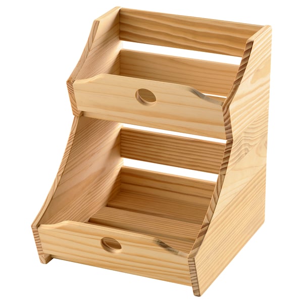 CHOKLADHAJ food storage box, set of 2, wood