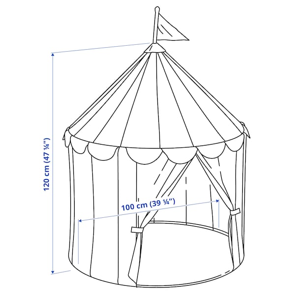 CIRKUSTÄLT - Children's tent, red blue/white