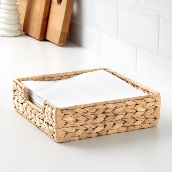 CISSAN napkin holder, water hyacinth, 23x23 cm