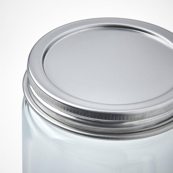 CITRONHAJ spice jar, clear glass/stainless steel, 35 cl, 4 pack