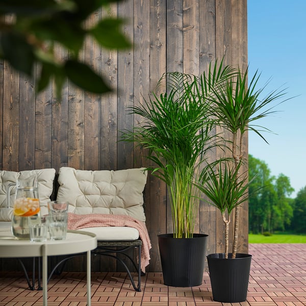 CITRONMELISS plant pot, in/outdoor/anthracite, 24 cm