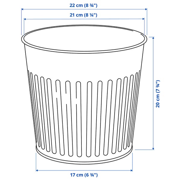 CITRONMELISS plant pot, in/outdoor/anthracite, 19 cm