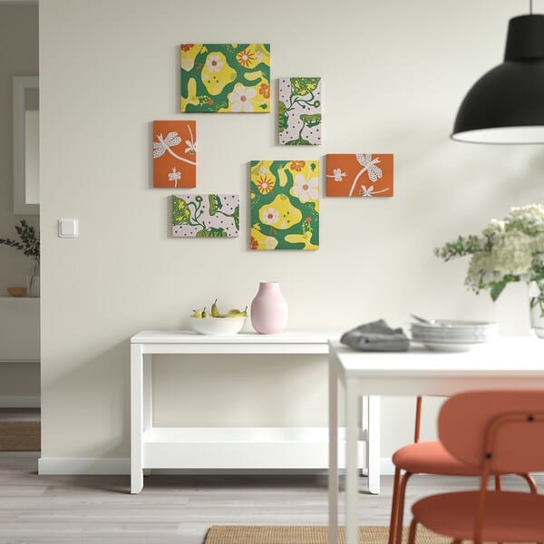Ikea COLORADOGRAN - Picture, set of 3, colourful adventures