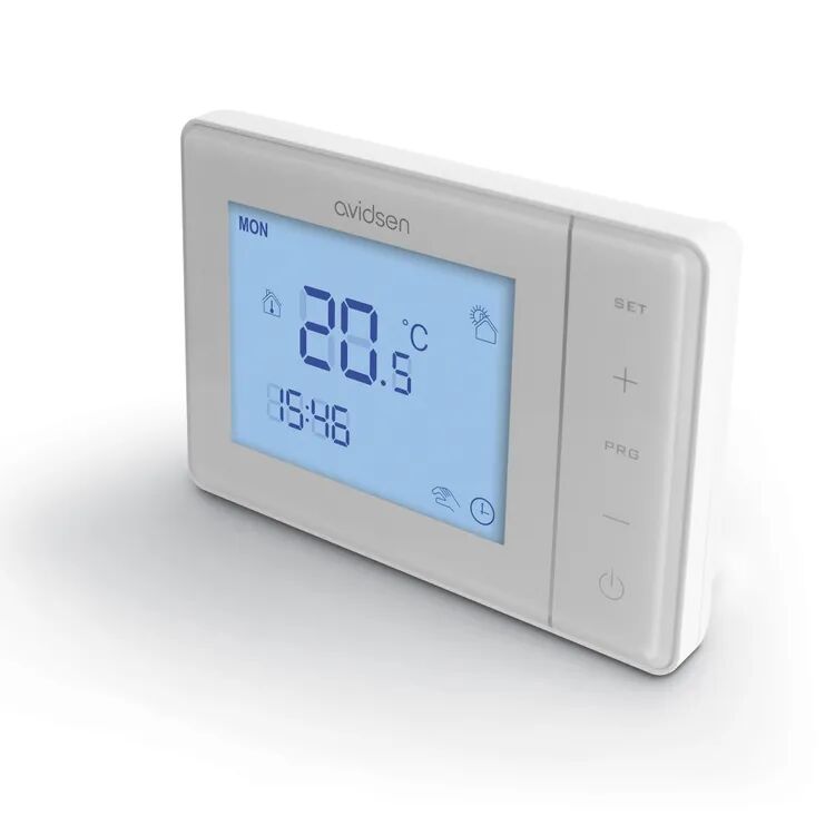 Backlit digital chronothermostat with touch screen and controls