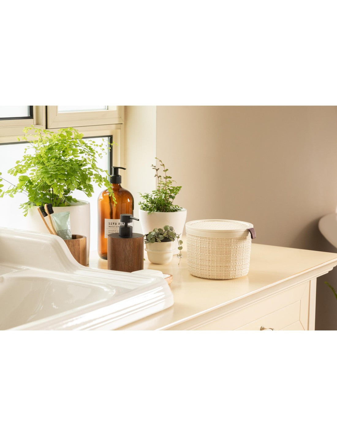 CESTINO JUTE CON COPERCHIO IN FIBRE INTR