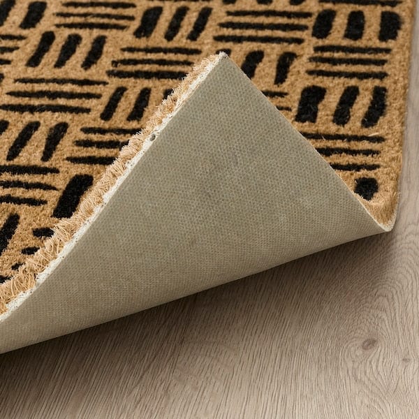 Ikea CYKELGRIND - Door mat, natural/black, 40x60 cm