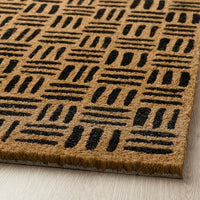 CYKELGRIND - Door mat, natural/black, 40x60 cm