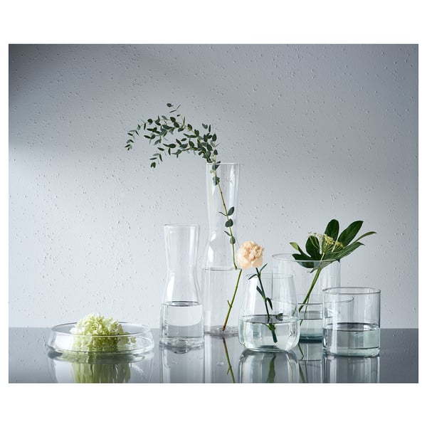 CYLINDER vase/bowl, set of 3, clear glass