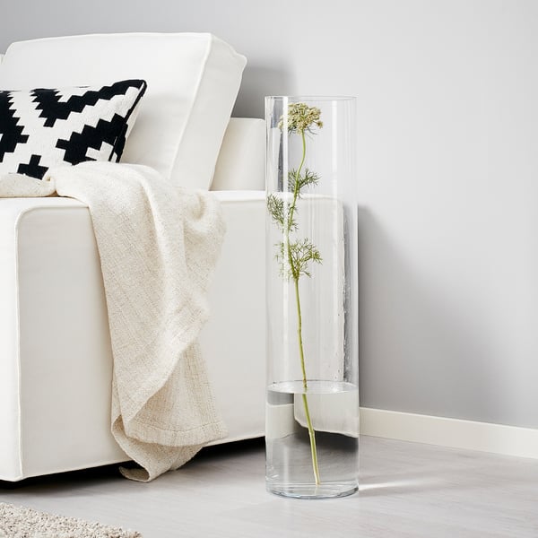 CYLINDER vase, clear glass, 68 cm