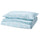 CYMBALBLOMMA - CYMBALBLOMMA Duvet cover and pillowcase, white/blue, 150x200/50x80 cm