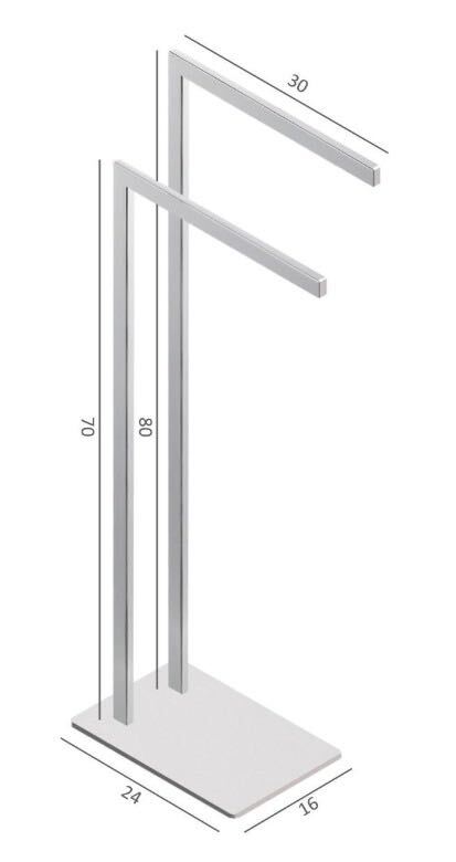 Floor Standing Towel Holder Straight Chrome B