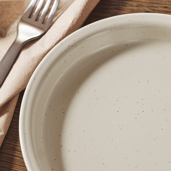DAGGASTER side plate, dotted/light beige, 20 cm