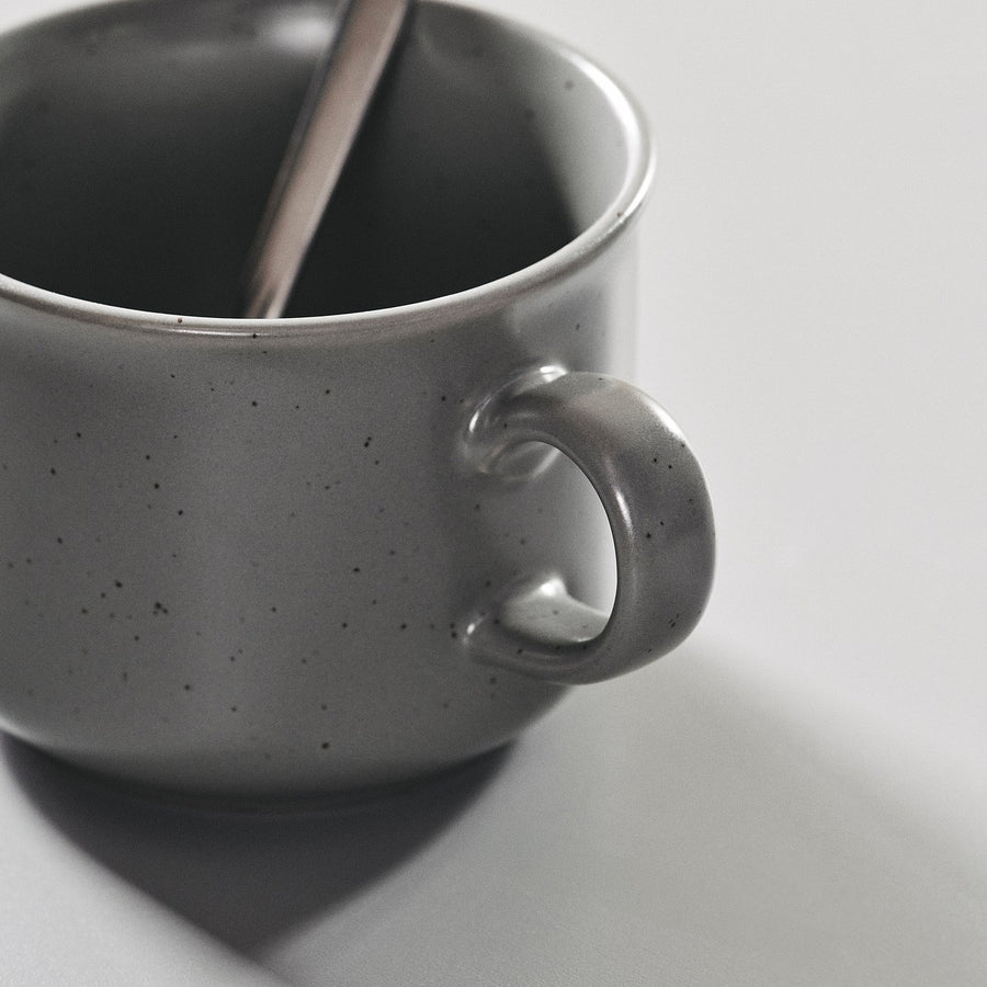 DAGGASTER mug, dotted/grey, 40 cl