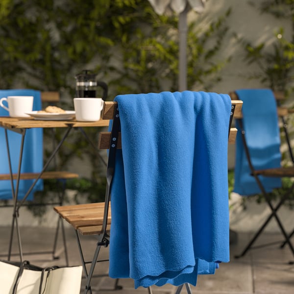 DAGGKÅPOR throw, bright blue, 130x170 cm