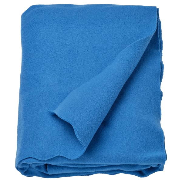 DAGGKÅPOR throw, bright blue, 130x170 cm