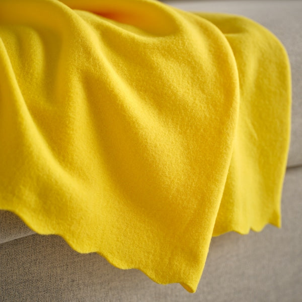DAGGKÅPOR throw, bright yellow, 130x170 cm