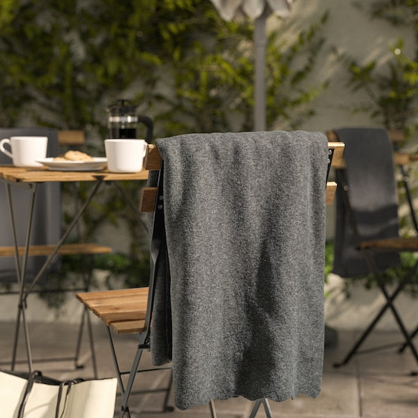 DAGGKÅPOR throw, dark grey, 130x170 cm