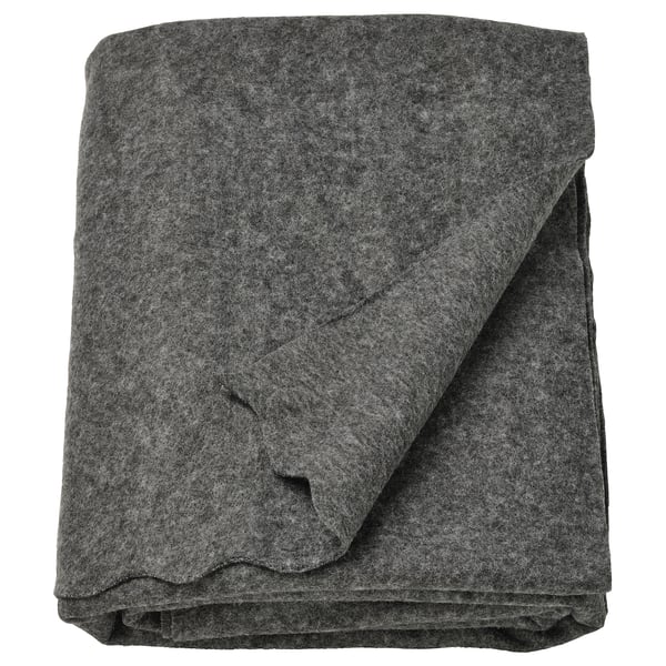 DAGGKÅPOR - Throw, dark grey, 130x170 cm