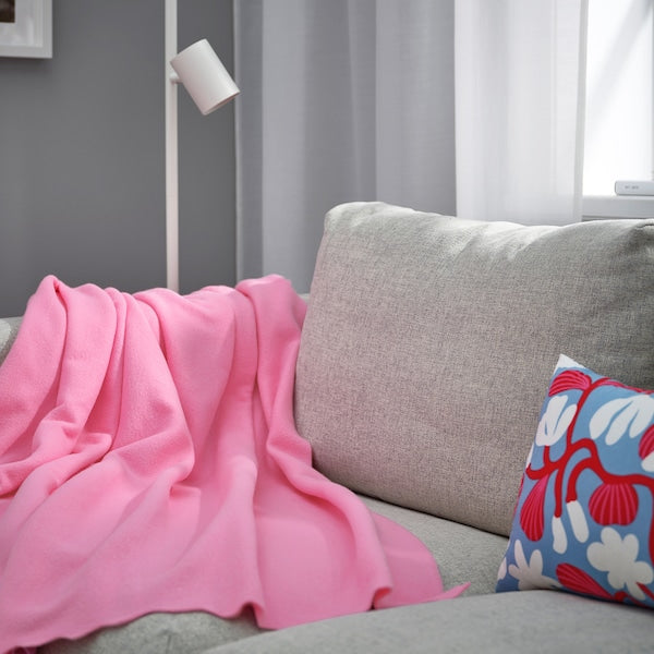 DAGGKÅPOR throw, pink, 130x170 cm