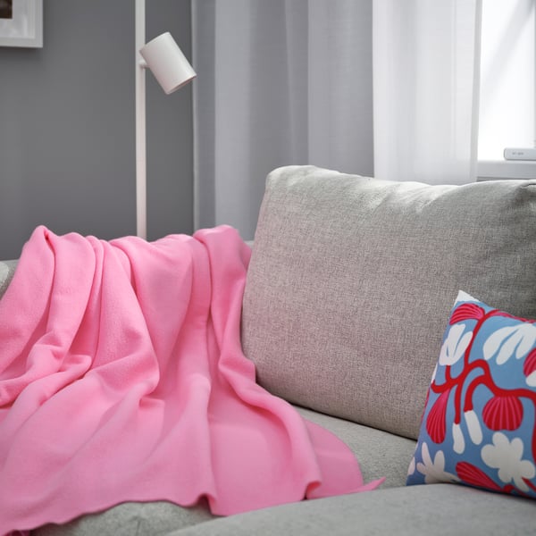 DAGGKÅPOR throw, pink, 130x170 cm