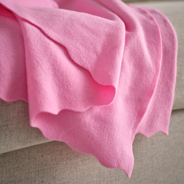 DAGGKÅPOR throw, pink, 130x170 cm
