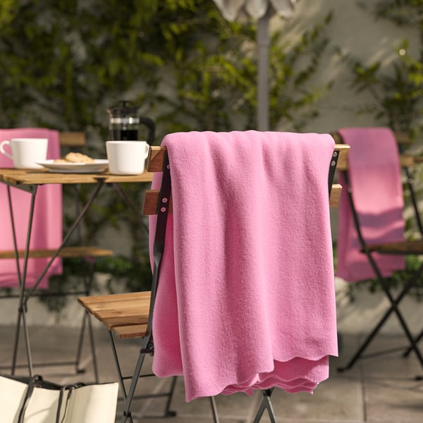 DAGGKÅPOR throw, pink, 130x170 cm