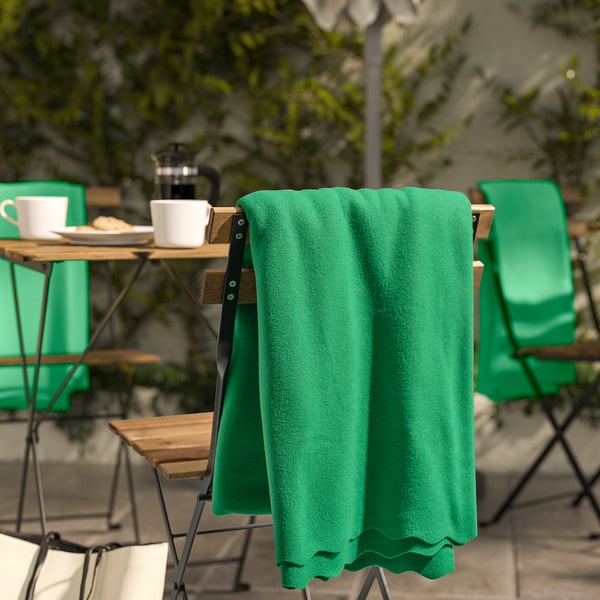 DAGGKÅPOR throw, green, 130x170 cm