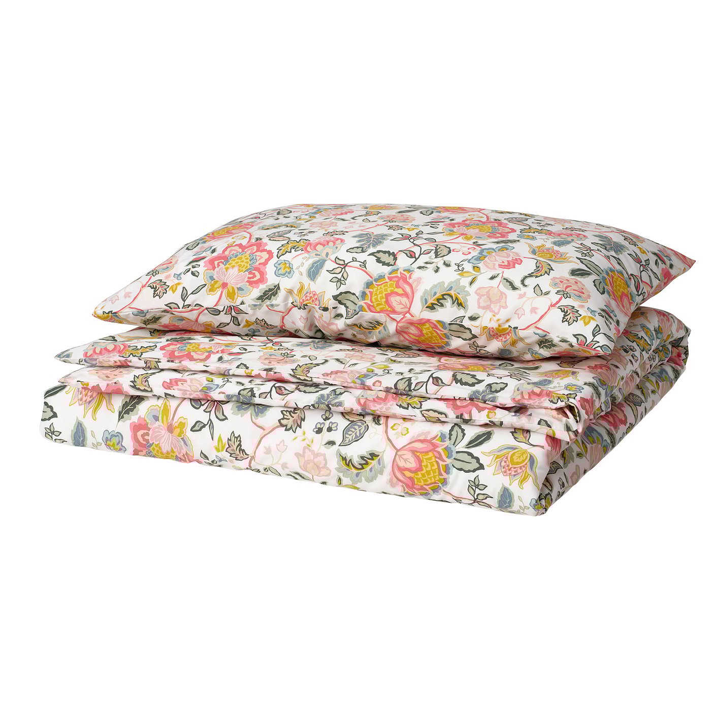 DAGGSALVIA duvet cover and pillowcase, multicolour/floral pattern, 200x150 cm
