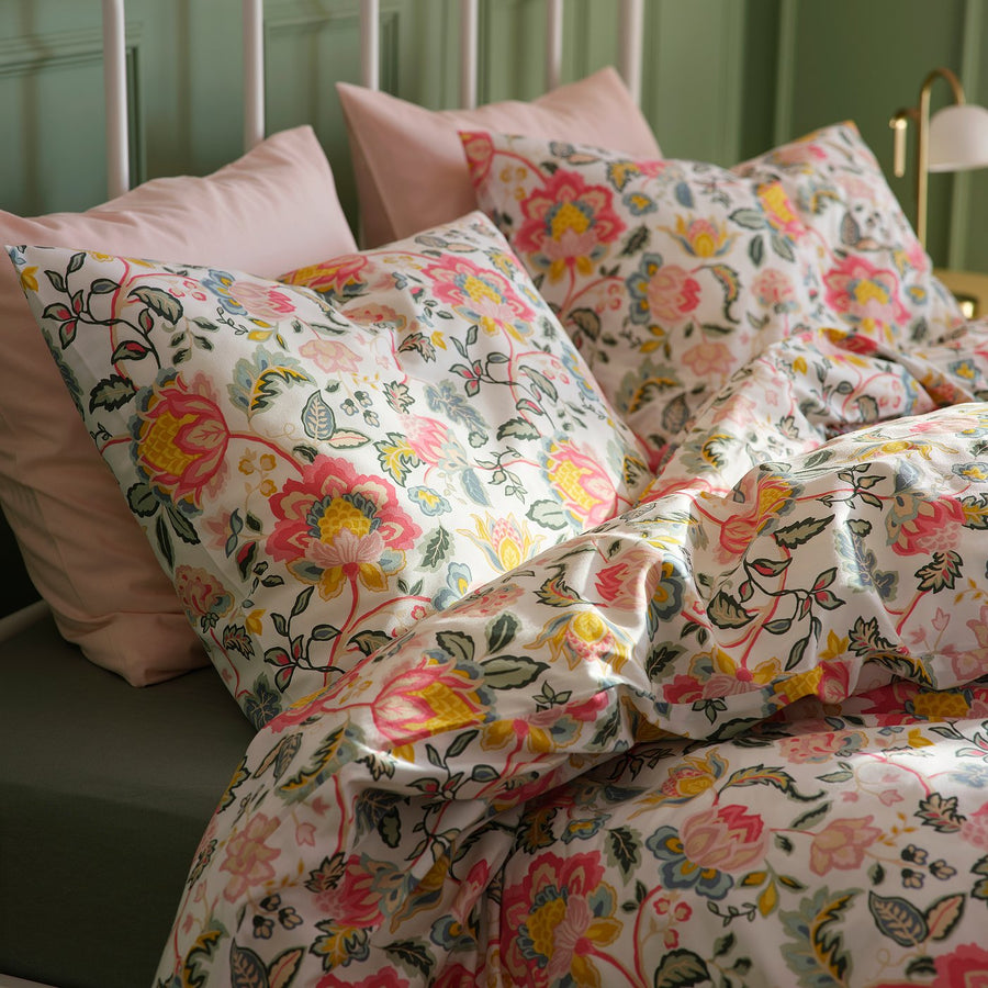 DAGGSALVIA duvet cover and pillowcase, multicolour/floral pattern, 150x200/50x80 cm
