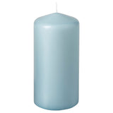 DAGLIGEN unscented pillar candle, pale blue, 14 cm 40 hr