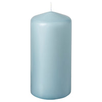 DAGLIGEN unscented pillar candle, pale blue, 14 cm 40 hr