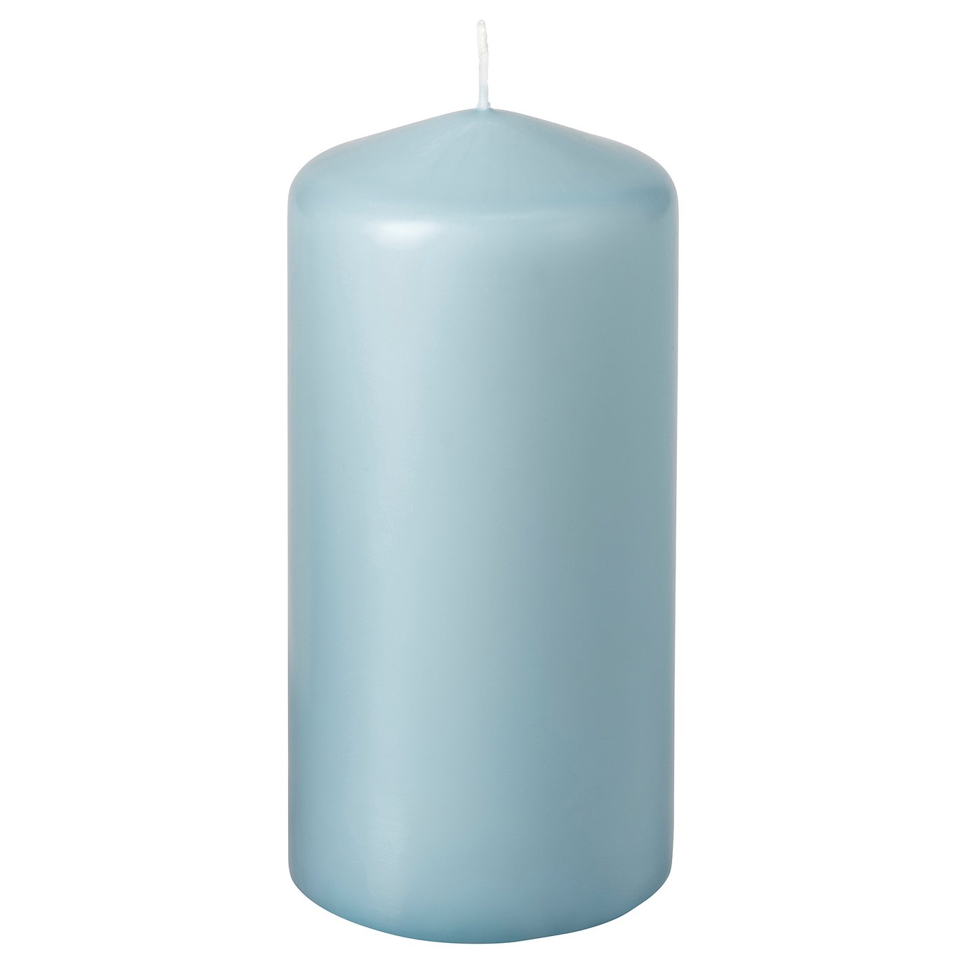 DAGLIGEN unscented pillar candle, pale blue, 14 cm 40 hr
