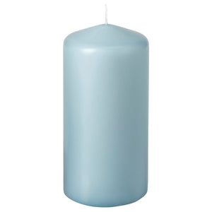 DAGLIGEN unscented pillar candle, pale blue, 14 cm 40 hr