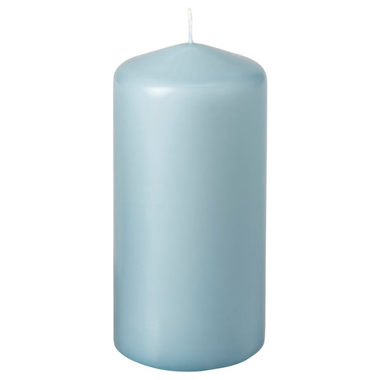 DAGLIGEN unscented pillar candle, pale blue, 6.8 cm