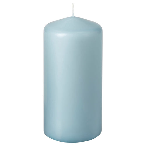 DAGLIGEN unscented pillar candle, pale blue, 6.8 cm