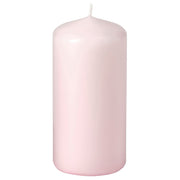 DAGLIGEN unscented pillar candle, light pink, 14 cm 40 hr