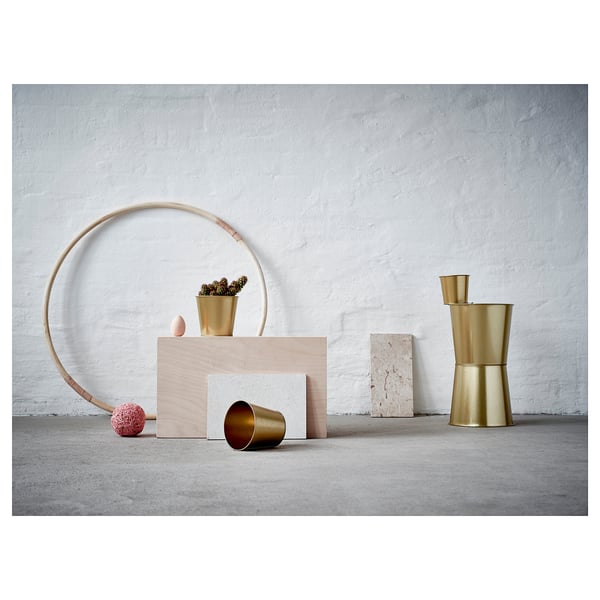 DAIDAI plant pot, brass-colour, 12 cm