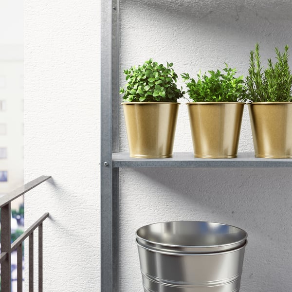 DAIDAI plant pot, brass-colour, 12 cm