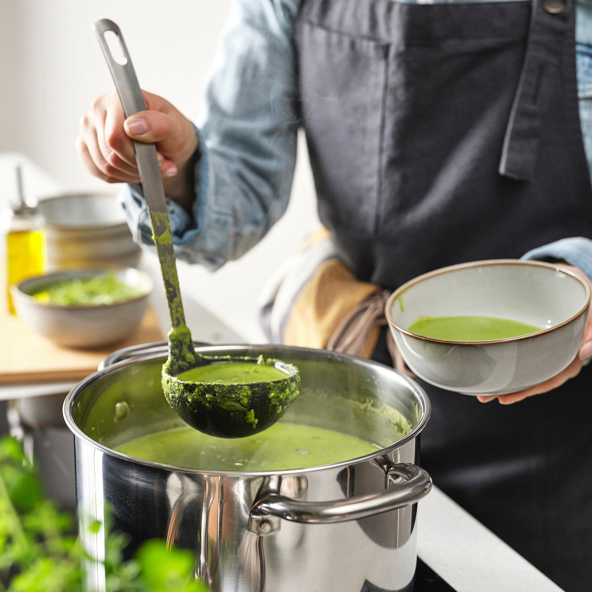 DALAFÅR 3-piece kitchen utensil set, stainless steel/black-grey