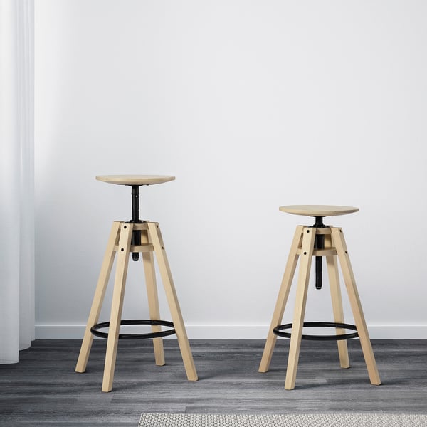 DALFRED bar stool, birch, 63-74 cm