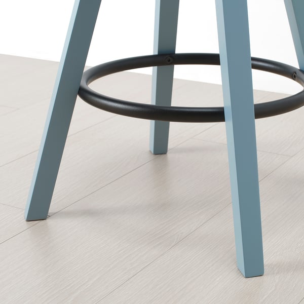 DALFRED - Bar Stool, grey-blue,63-74 cm
