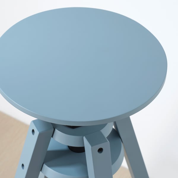 DALFRED bar stool, grey-blue, 63-74 cm