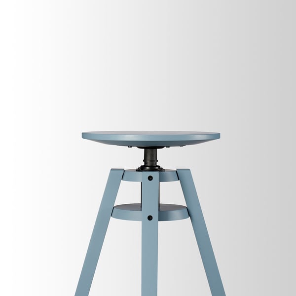 DALFRED - Bar Stool, grey-blue,63-74 cm
