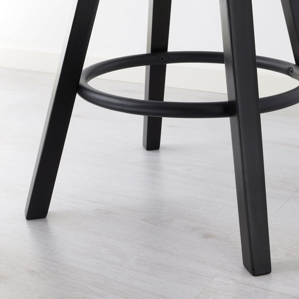 DALFRED - Bar stool, black, 63-74 cm