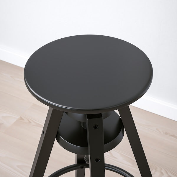 DALFRED - Bar stool, black, 63-74 cm