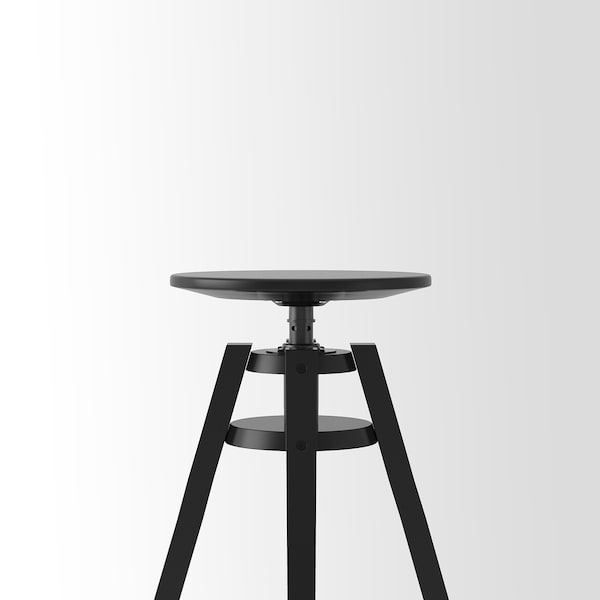 DALFRED - Bar stool, black, 63-74 cm