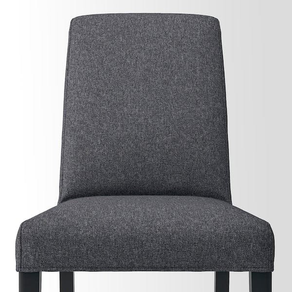 Ikea DANDERYD / BERGMUND - Table and 4 chairs, black/gunnared smoke grey, , 130 cm