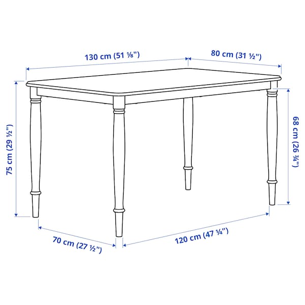 DANDERYD / DANDERYD Table and 4 chairs, white oak veneer / Vissle gray,130x80 cm